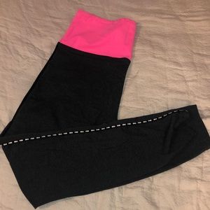 gray and pink PINK yoga pants. LARGE